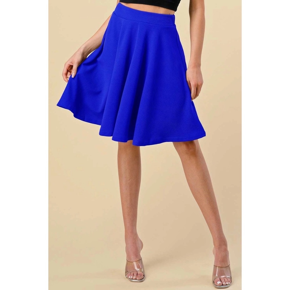 A-Line Flared Knee Length Midi Skirt - NEW